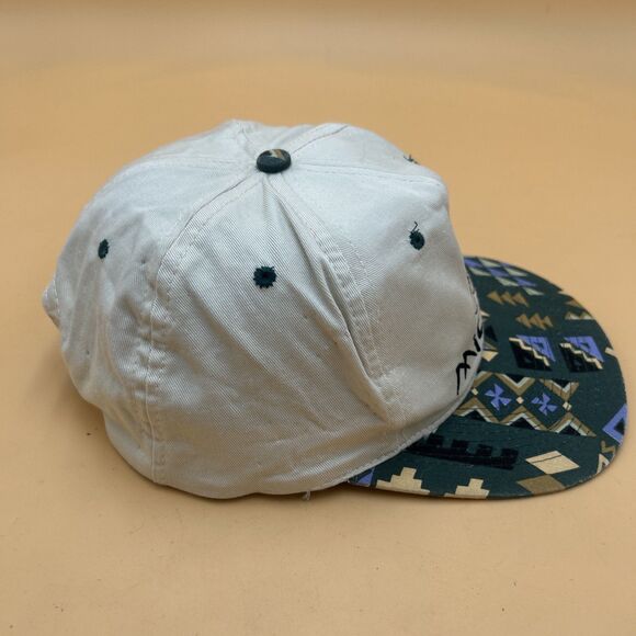 VTG Unlimited Mickey Mouse Snap Back Hat Aztec Southwest Bill Cap Black & White - Picture 2 of 5